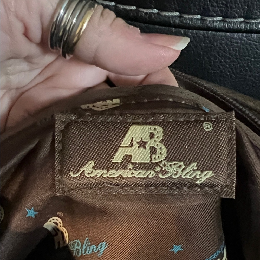 Brown Embroidered Skull Concealed Carry Purse - Picture 2 of 9